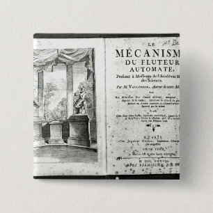 Automatons, illustration of the frontispiece 2 inch square button