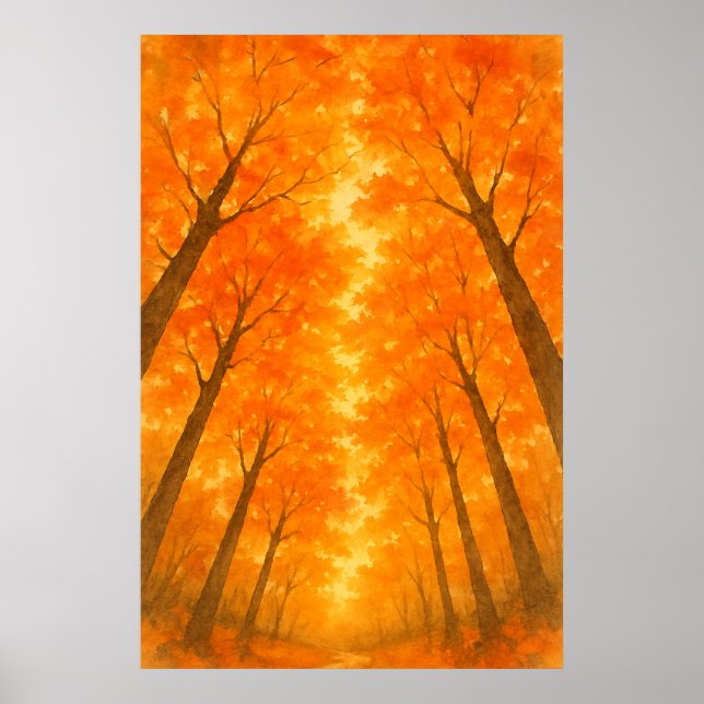Automne 3, Canopée de l'érable, impression saisonn (Devant)