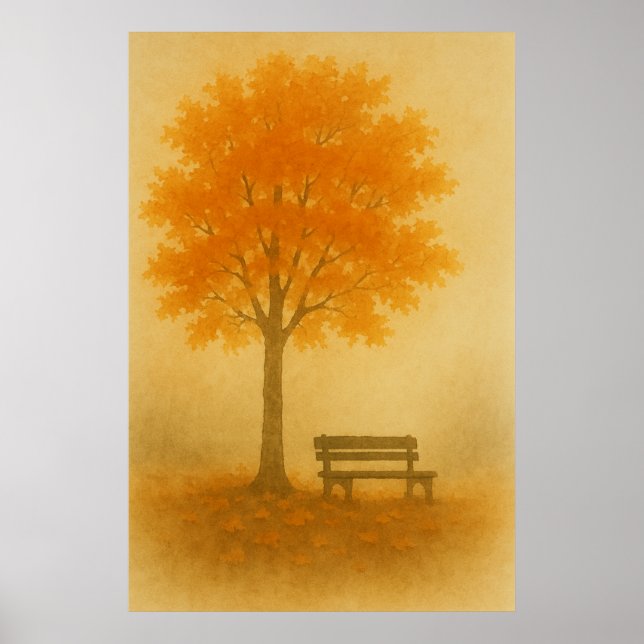 Automne 5, Encore Automne Matin, Impression Saison (Devant)