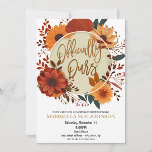 Automne Adoption Fête Invitation
