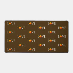 Automne Amour Motif Rustique Orange Feuilles Brown