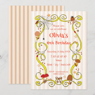 Automne Anniversaire Invitation fille