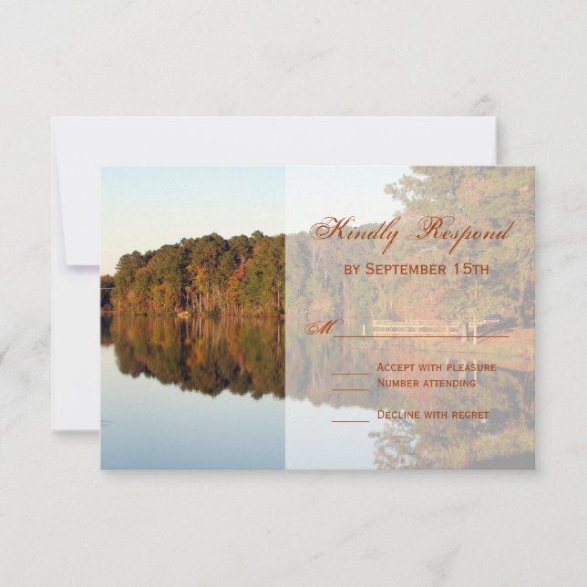 Automne Arbres d'automne Feuille Mariage Cartes RS (Devant)