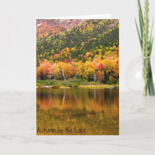 Automne au bord du lac Carte de voeux
