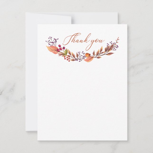Automne / Automne Baby shower Floral - Carte de re (Devant)