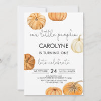 Automne Automne Citrouille Anniversaire Invitation