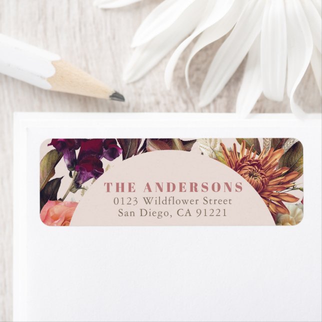 Automne/Automne Feuille florale Wreath Pink Adress (En situation)