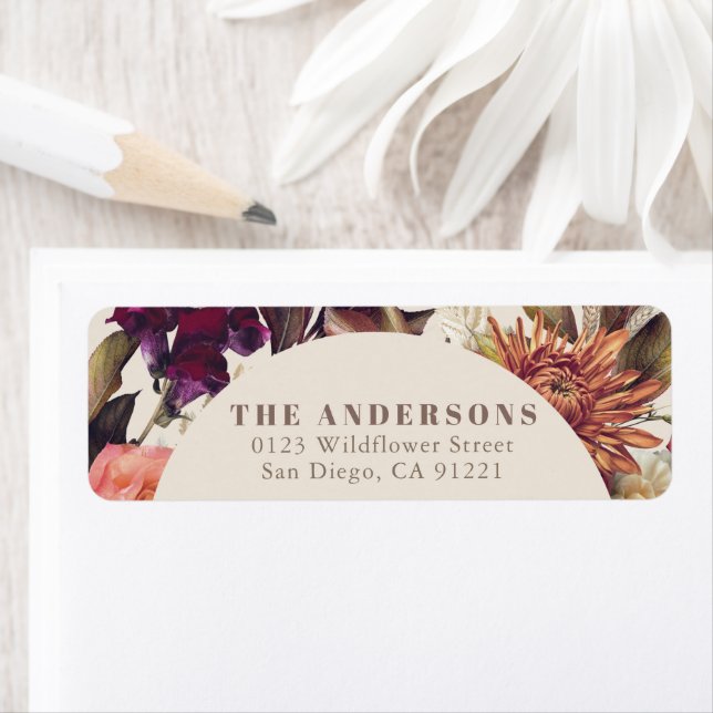 Automne/Automne Feuilles Florales Wreath Tan Adres (En situation)