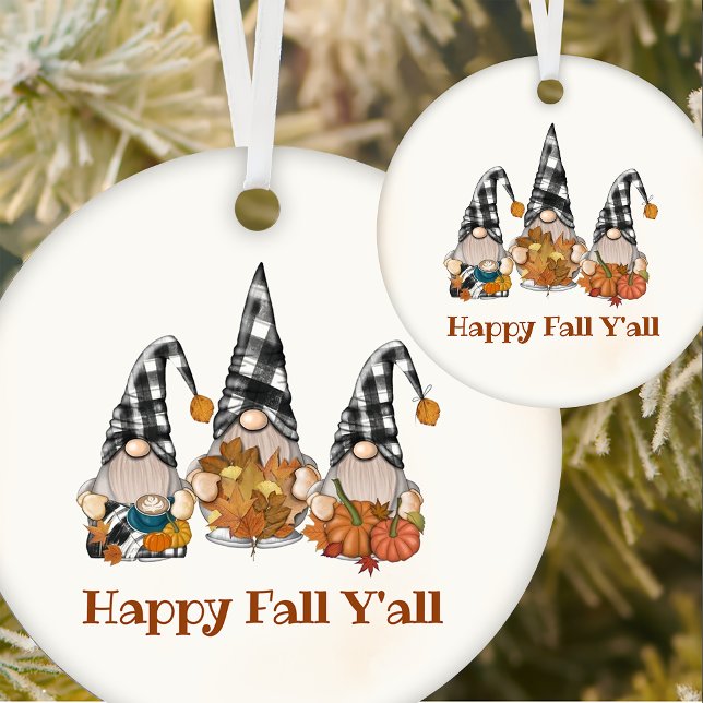 Automne Automne Gnomes Plaid Thanksgiving (Créateur téléchargé)