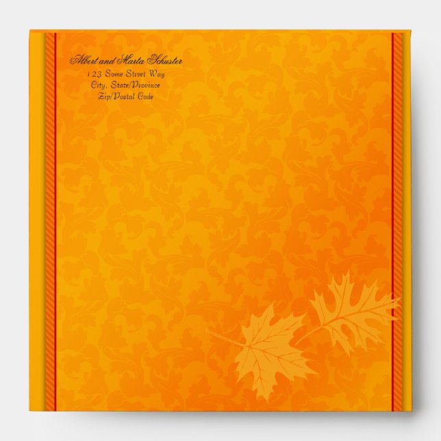 Automne Automne Thanksgiving Carré Enveloppe (Devant)