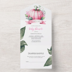 Automne Bébé Douche Invitations Fille
