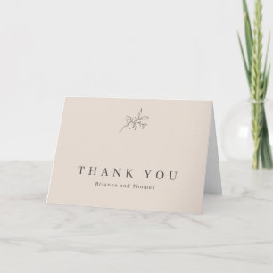 Automne Beige Simple Merci Mariage