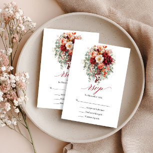 Automne Bohème Bourgogne Fleurs Verdure RSVP