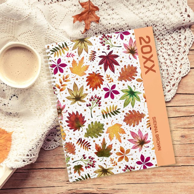 Automne Botanique Rustique Feuilles Automne Nom Pl (Autumn Botanical Rustic Fall Leaves Name Planner)