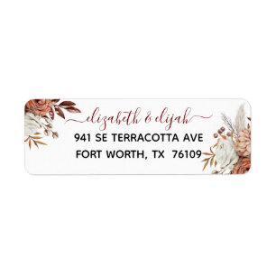 Automne Bourgogne Aquarelle Mariage Floral