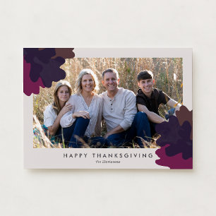Automne Chêne Feuilles Thanksgiving Carte photo