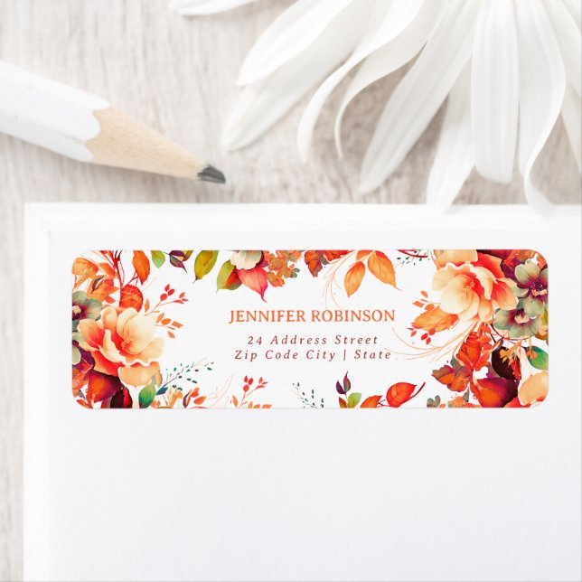 Automne Chic Aquarelle Florale Fête d'anniversaire (En situation)