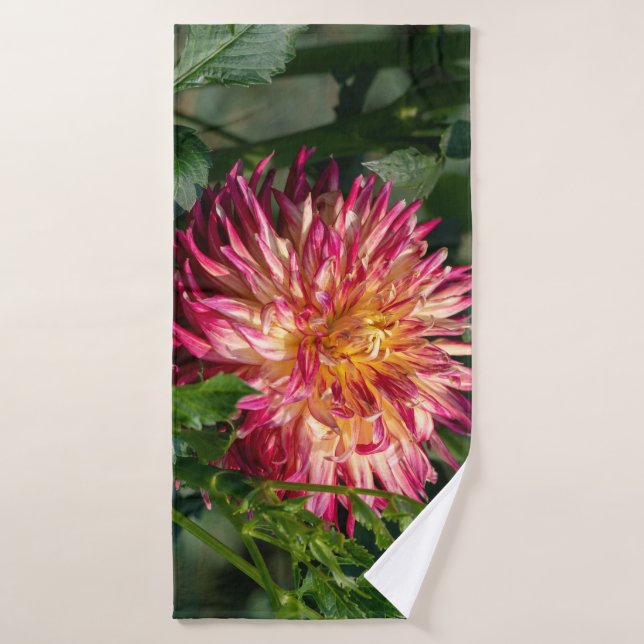 "Automne Chrysanthemum" Imprimer Botanique (Serviette de bain)