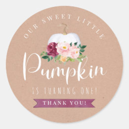 Automne Citrouille Anniversaire Favoriser Sticker 