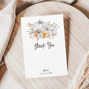 Automne Citrouille Baby Merci Carte personnalisée
