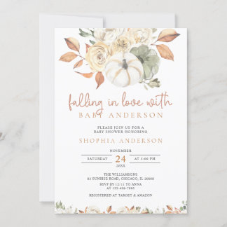 Automne Citrouille Invitation de Baby shower Autom