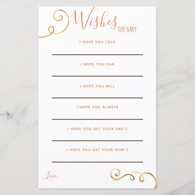 Automne Citrouille Orange Automne Baby Wish Cartes (Devant)