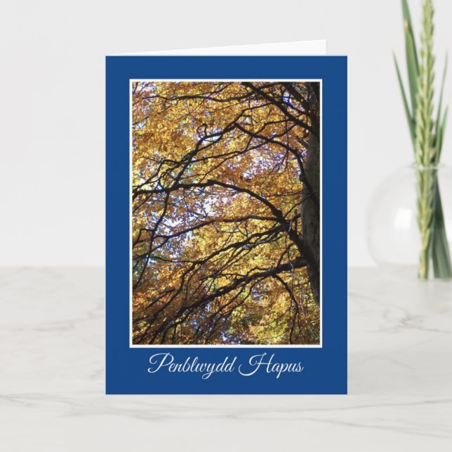 Automne Coloris Carte d'anniversaire, Salutation g (Devant)