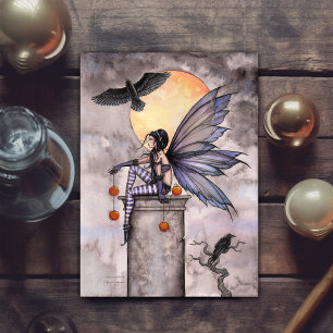 Automne Corbeau gothique Imaginaire fée Carte post