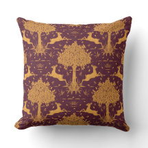 Automne Coussin élégant avec chêne et cerf