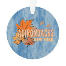 Automne dans les Adirondacks avec les feuilles d'a