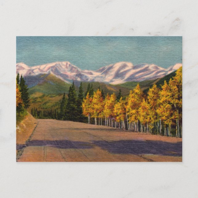 Automne Dans Les Rocheuses Carte Postale Vintage (Devant)
