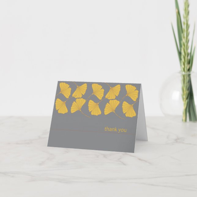 Automne de carte de remerciements de Ginkgo (Devant)