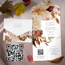 Automne Elegance, invitation mariage de automne av