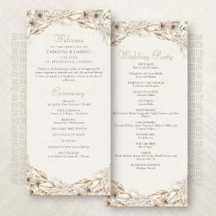 Automne Élégant programme de mariage Fleur sauvage