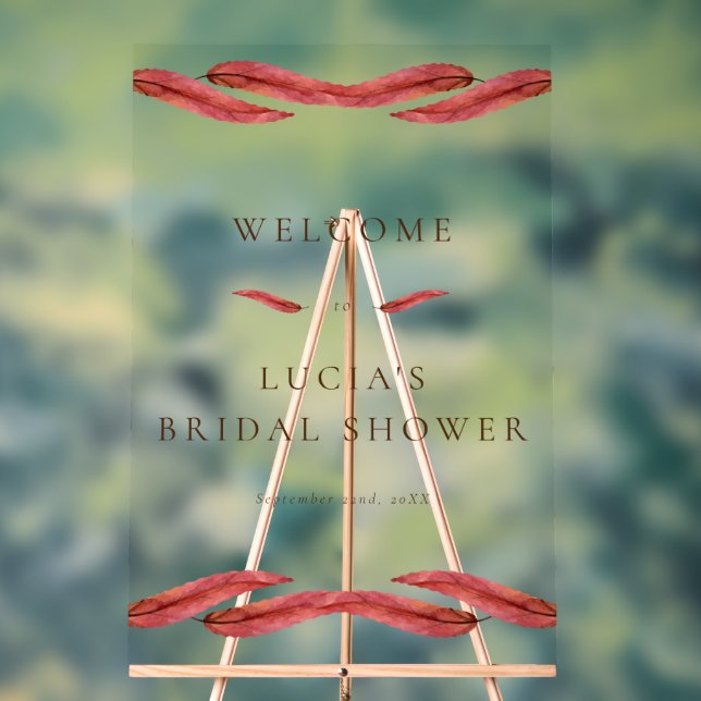 Automne Feuille Sèche Aquarelle Enterrement de Vie (Neutre)