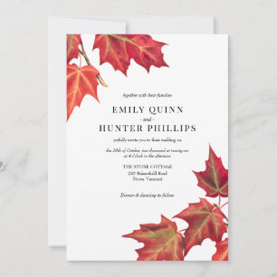 Automne Feuilles Automne Faire-part de mariage d'i