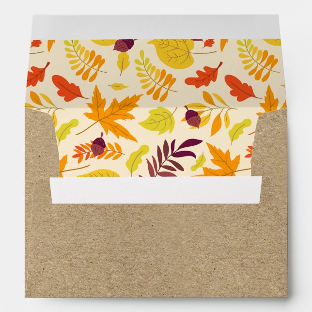 Automne Feuilles d'automne Enveloppes d'adresse de (Dos (Bas))
