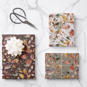 Automne Feuilles de papier d'emballage Feuilles d'