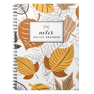 Automne Feuilles Motif Carnet personnalisé