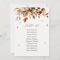 Automne Feuilles Russe Pays Boho Carte graphique