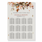 Automne Feuilles Rustique Mariage Sièges graphique