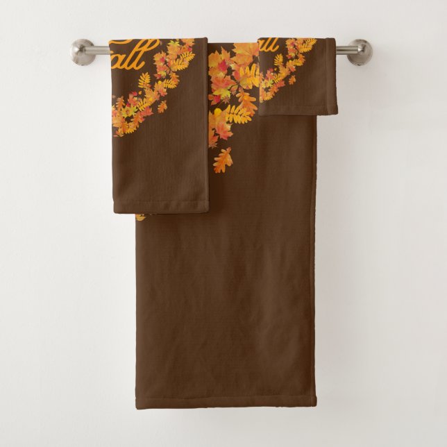 Automne Feuilles Serviettes de bain (En situation)