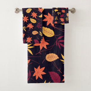 Automne Feuilles Serviettes de bain Ensemble autom
