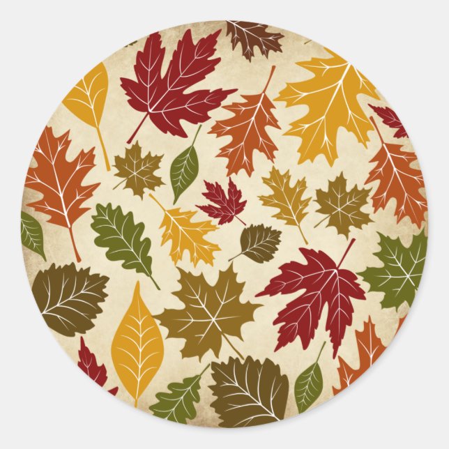 Automne Feuilles Sticker (Devant)