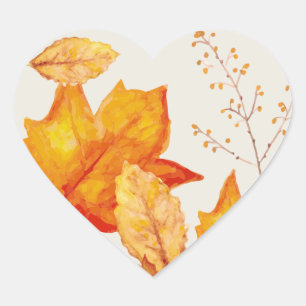 Automne Feuilles Sticker Sceller