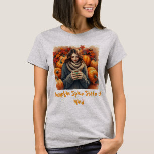 Automne Fille Cosy T-Shirt Automne - Épice Citroui