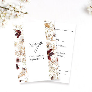Automne Fleur sauvage Floral w Repas RSVP