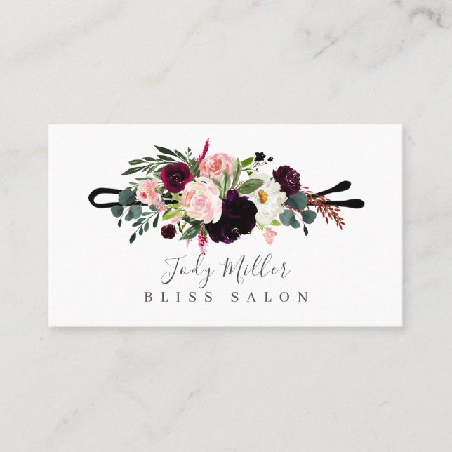 Automne Floral Bobby Pin Salon des cheveux Cartes  (Devant)