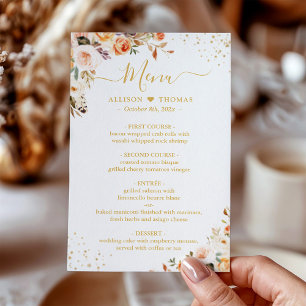 Automne Floral Feuille Boho Chic Dîner Mariage Men