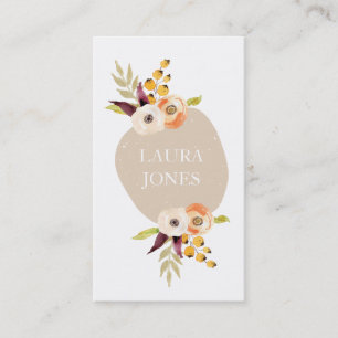 Automne Floral Pays Cartes de visite